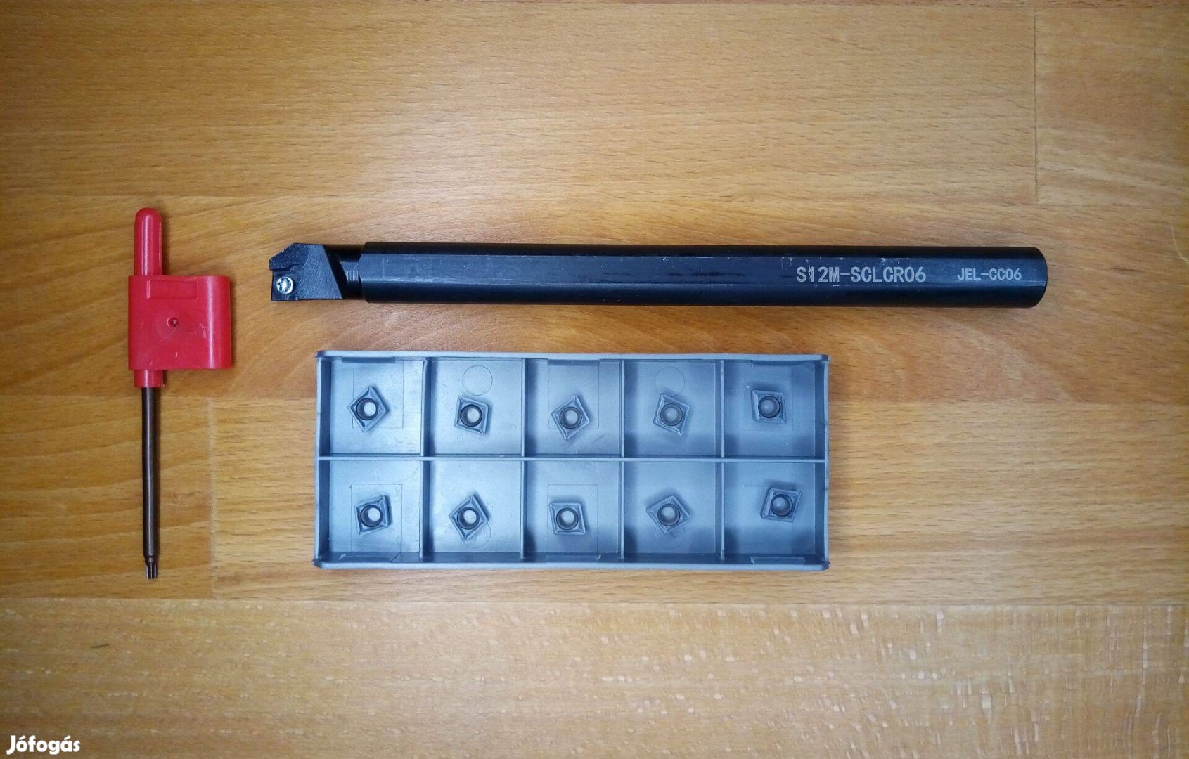 Esztergakés eszterga kés furatkés 12 mm 12x12 szár + 10 db lapka