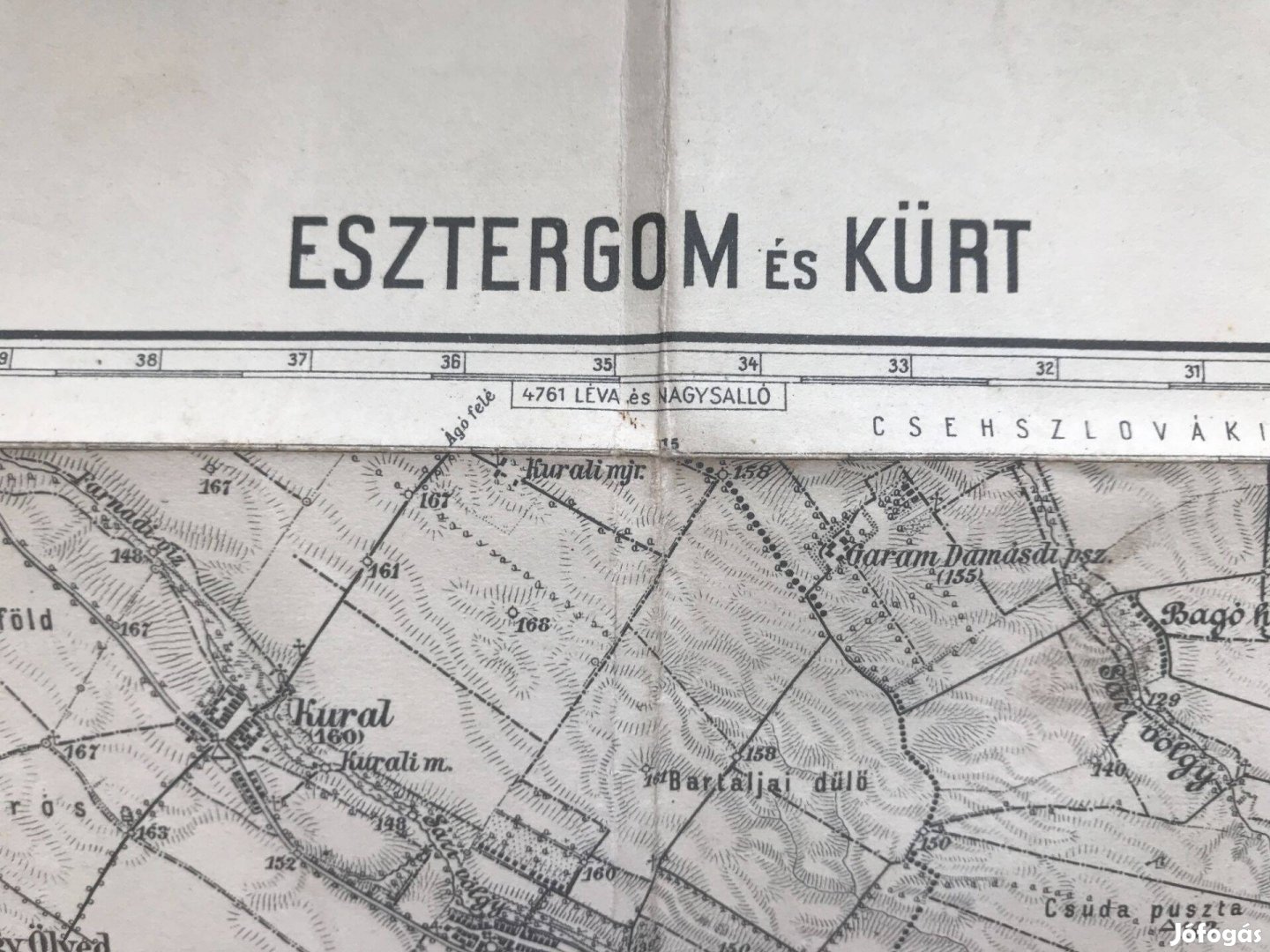 Esztergom és Kürt térkép 1934-es