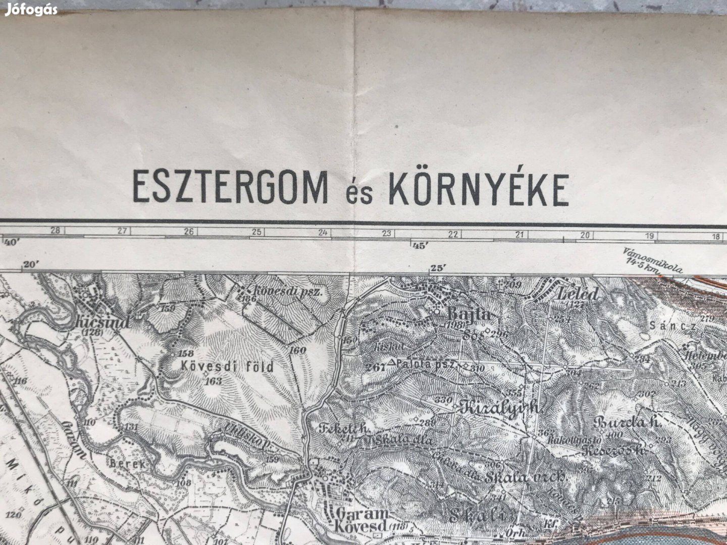 Esztergom és környéke térkép 1931-ből