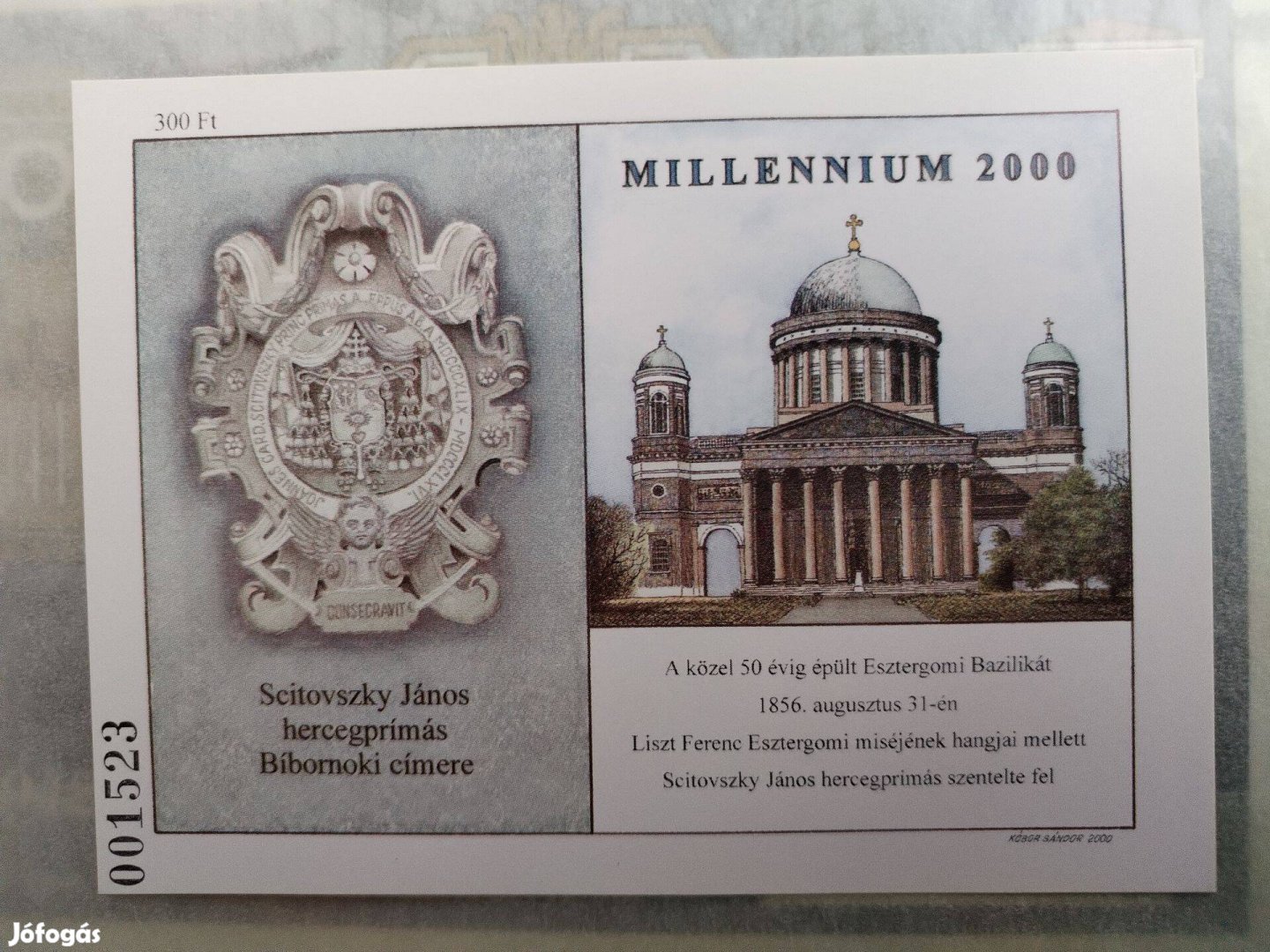 Esztergomi Bazilika jubileumi emlékív Ajándék a 2004-es