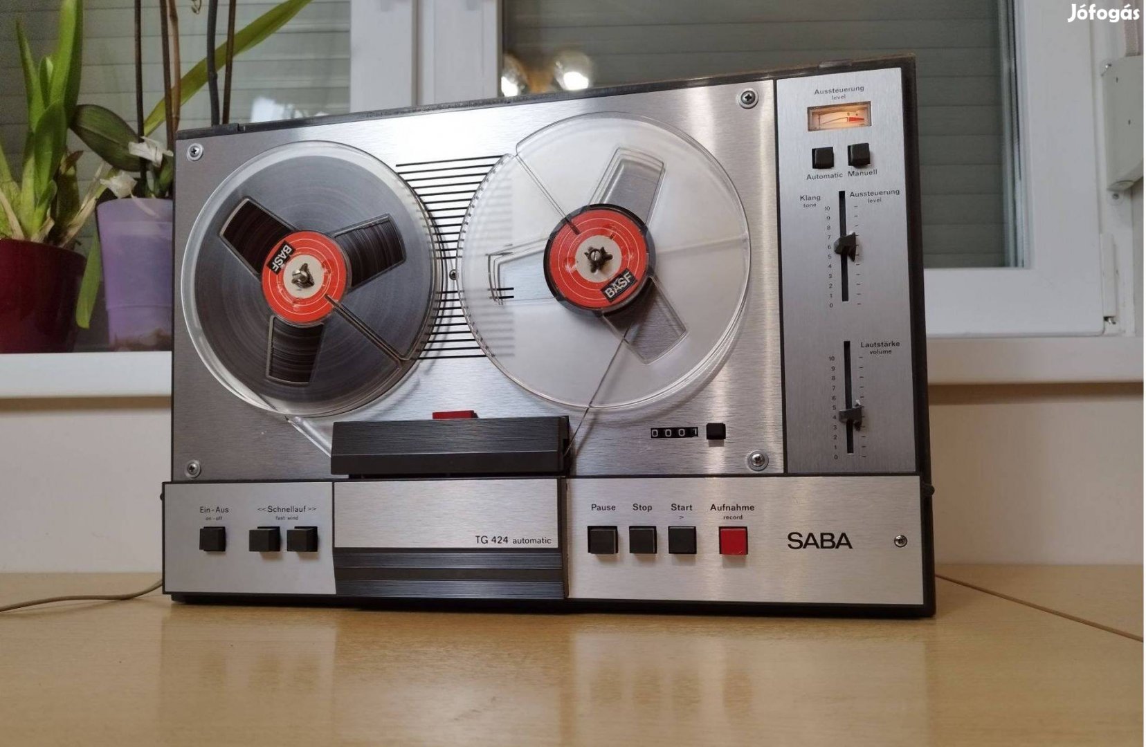 Esztétikai,és szíj hibás Saba TG424G orsós szalagos magnó +2db BASF or
