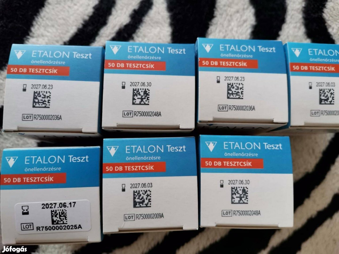 Etalon tesztcsíkok 7db 15.000 Ft