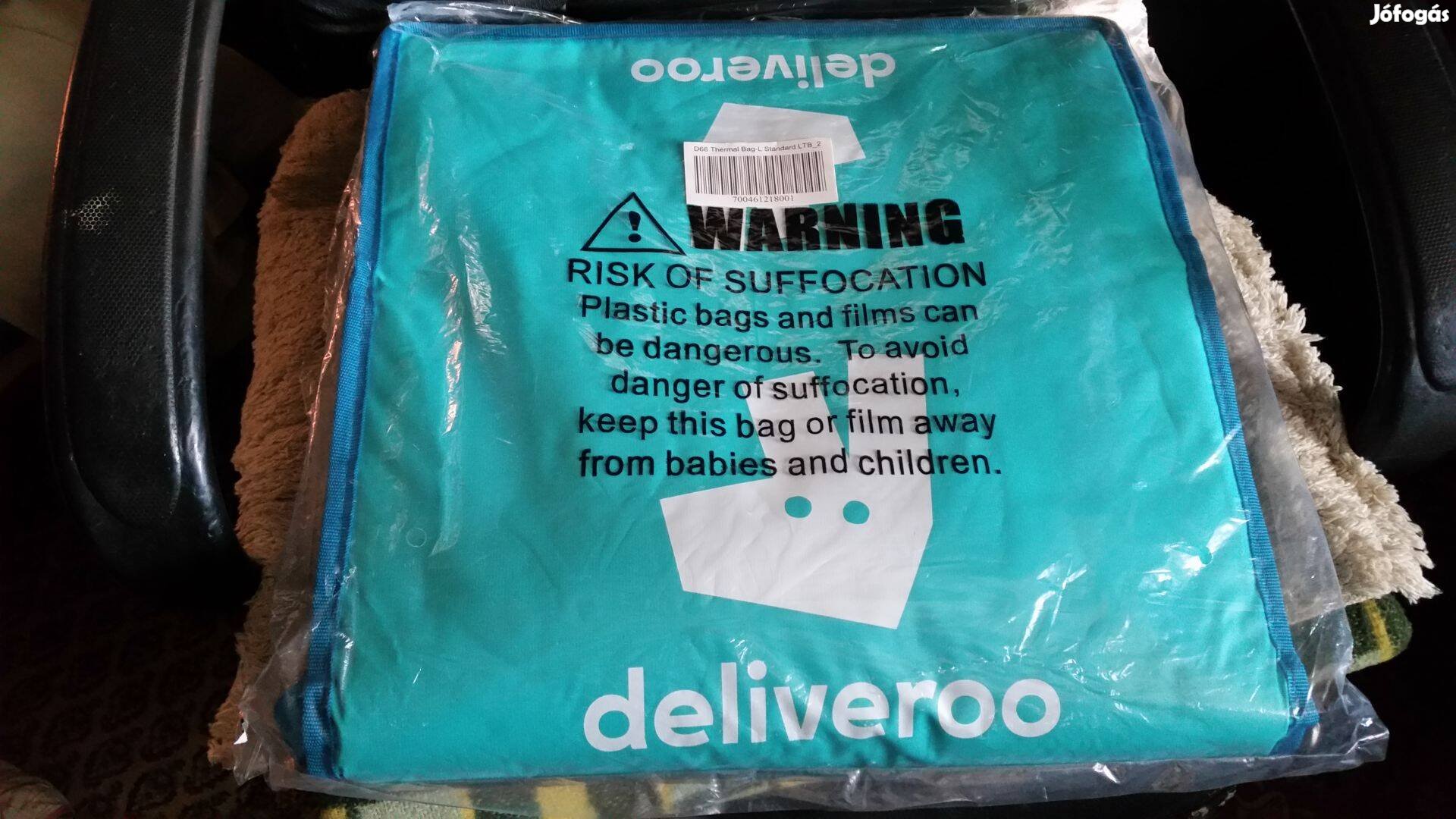 Ételt melegen tartó, Thermo-pizzaszállító táska füllel,