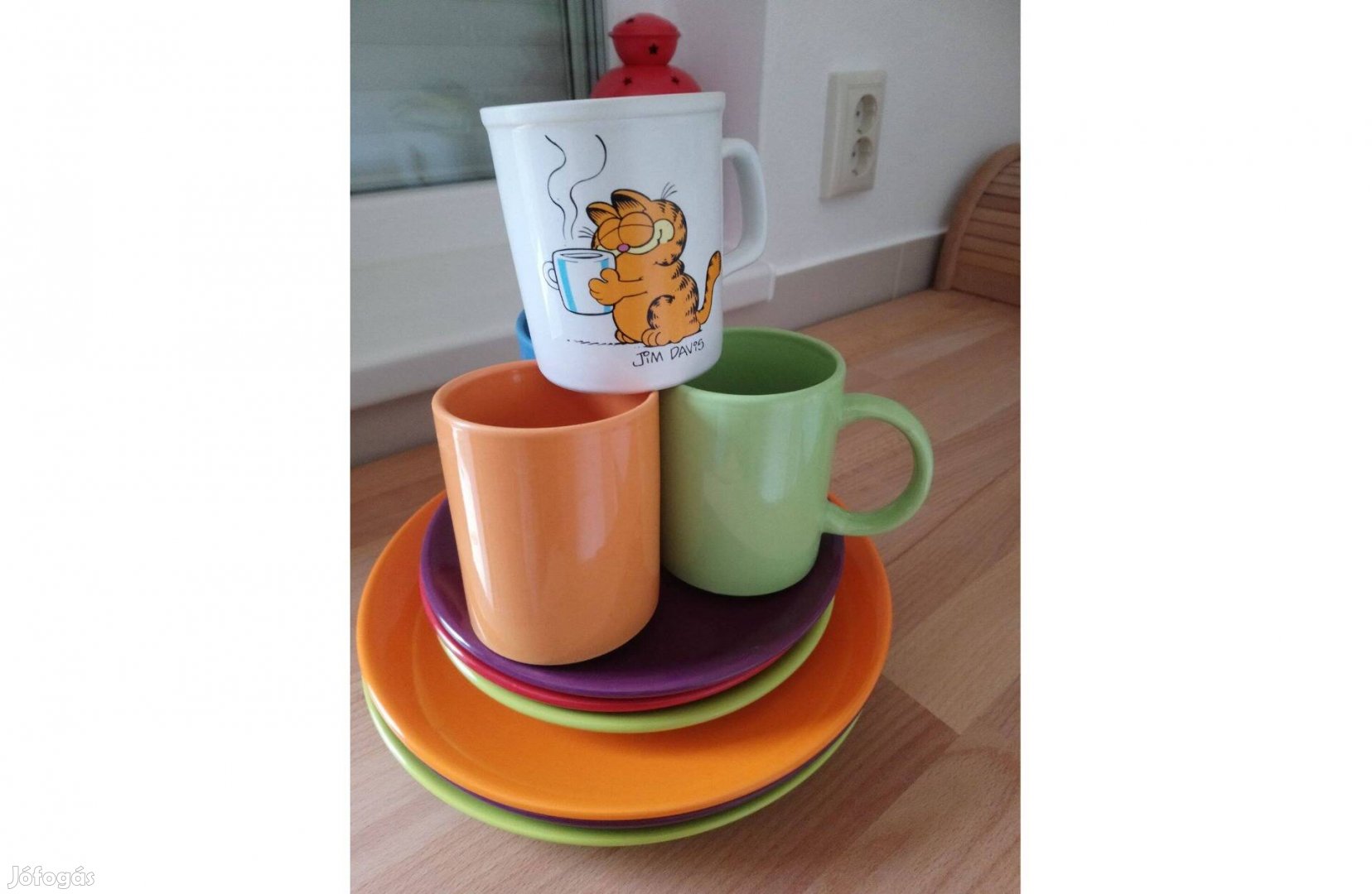 Étkészlet vidám színes reggeliző szett Garfield