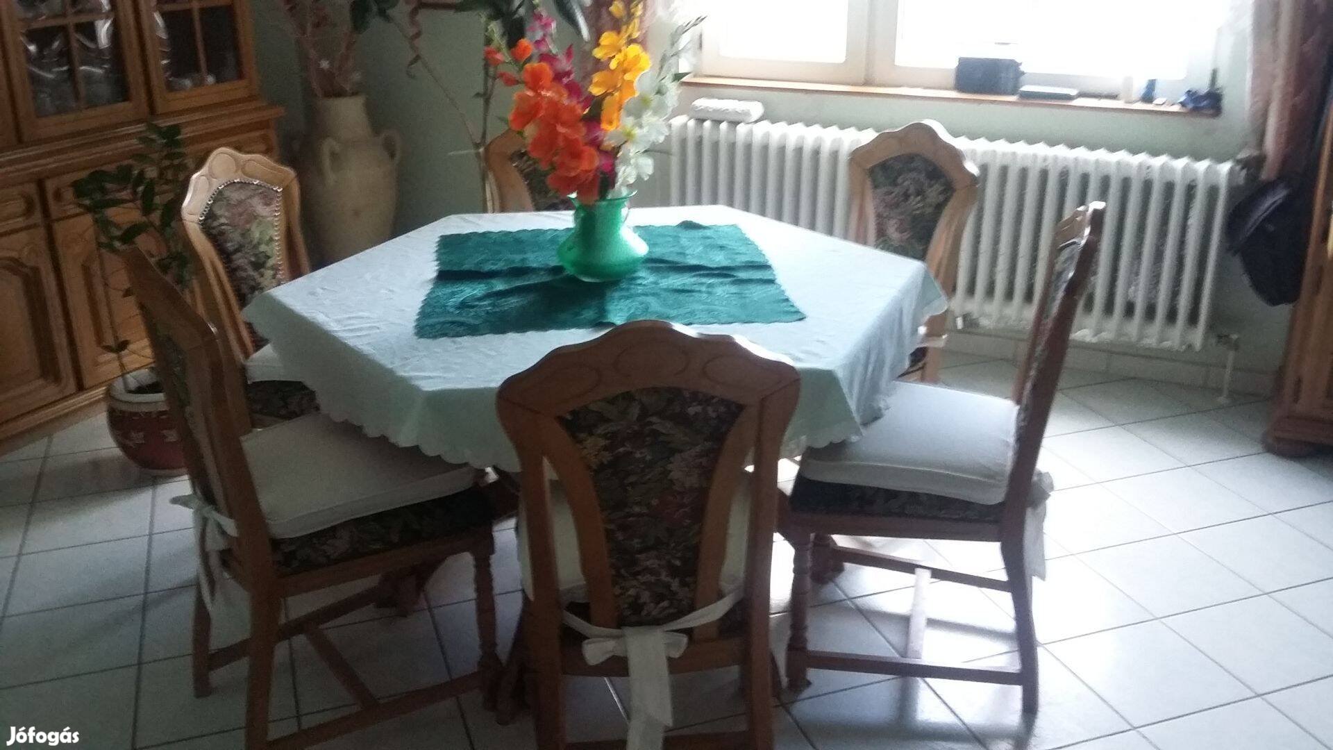 Étkező asztal 6db székkel