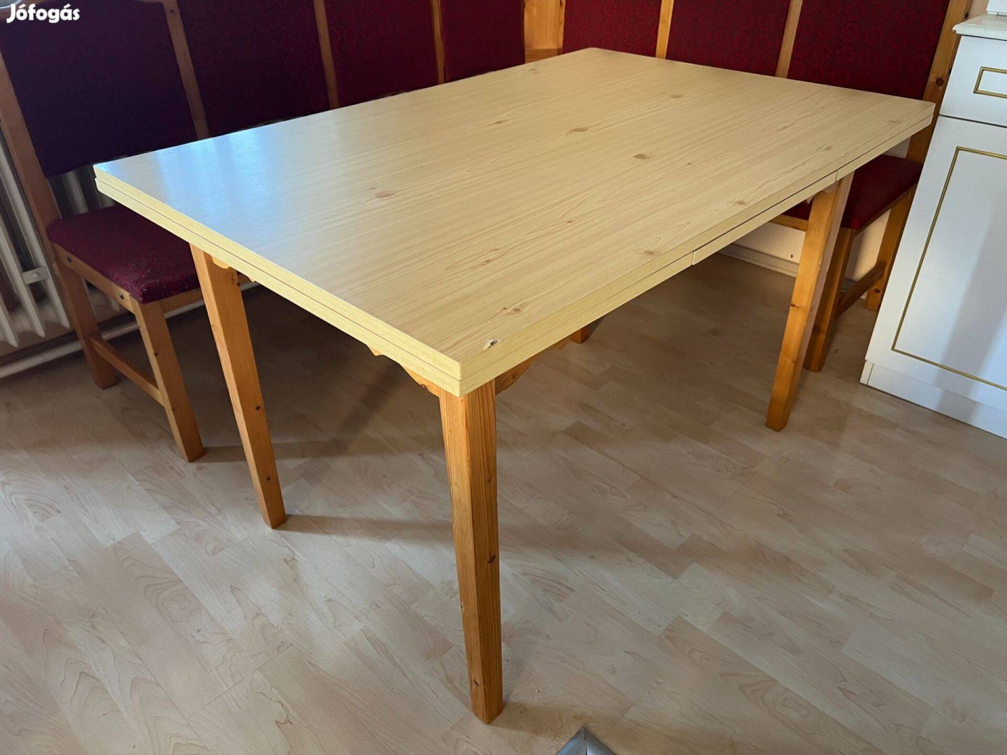 Étkező asztal, nagy méretű, kihúzható, 120x80 vagy 200x80 cm-es asztal