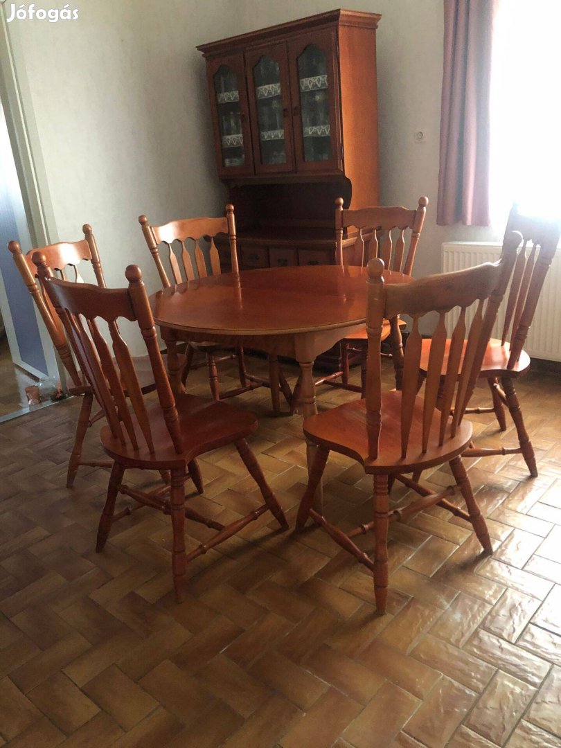 Étkező garnitúra: bővíthető asztal 6 db székkel - Győr