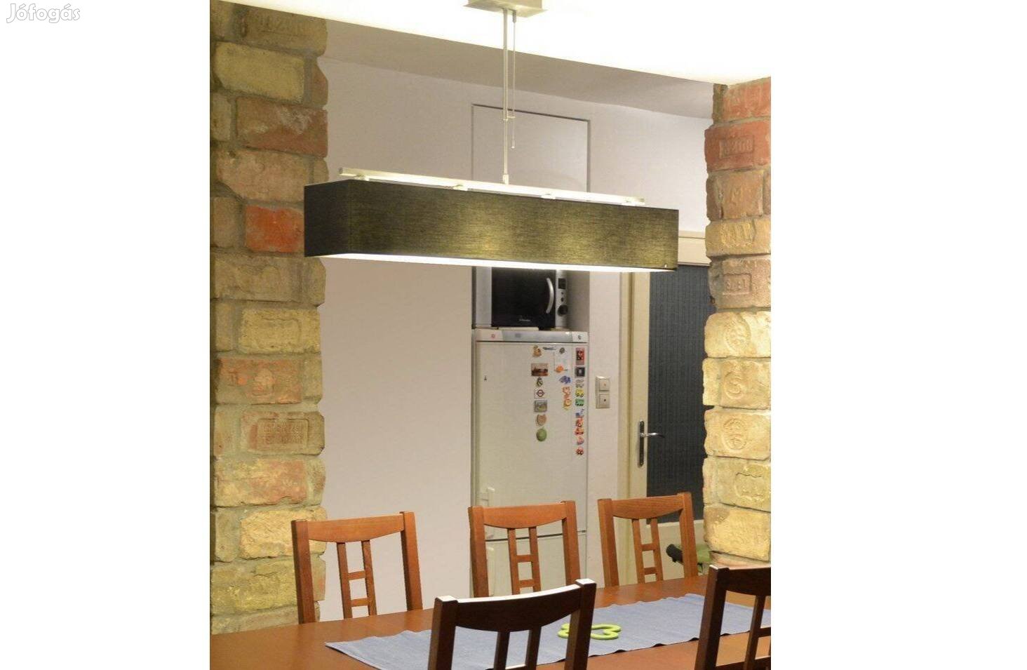 Étkező lámpa fekete búrával