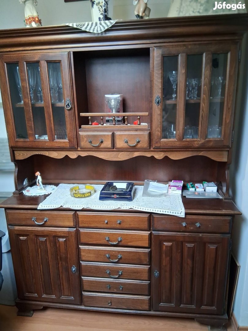Étkező szekrény polcos,vitrines,fiokos