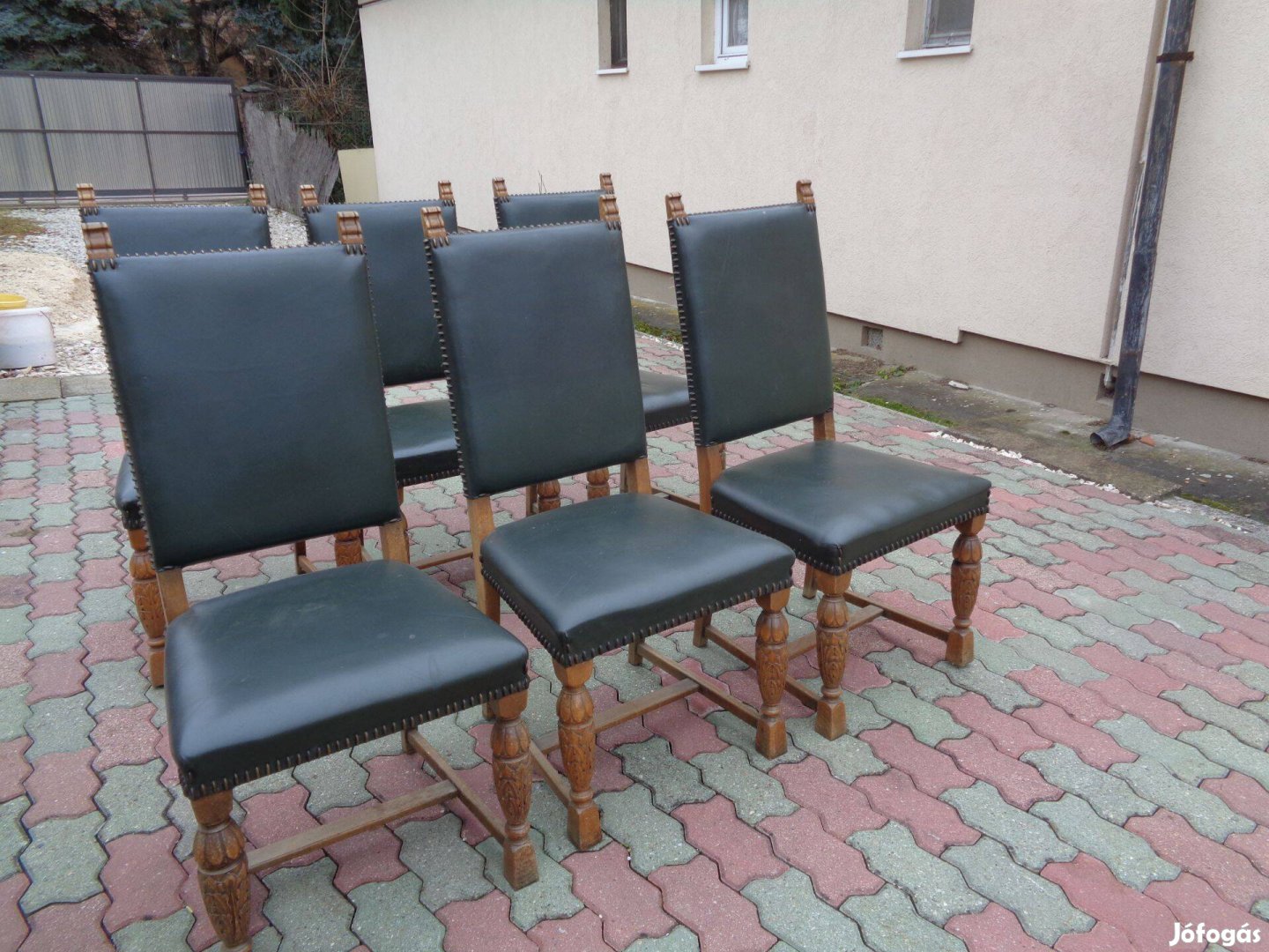 Étkező valódi bőr huzatú szék