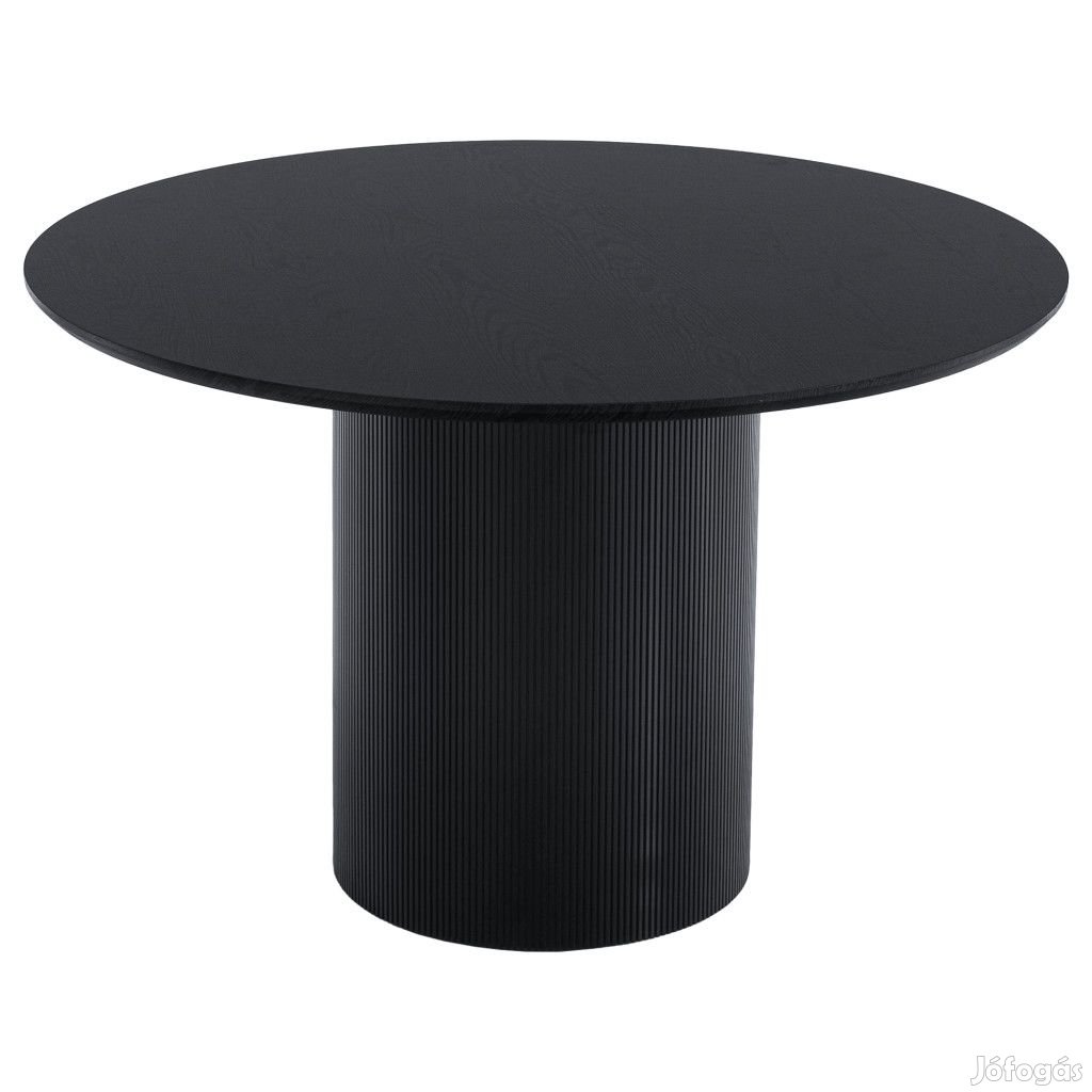 Étkezőasztal, fekete, átmérő 120 cm, MAHIR TYP 2
