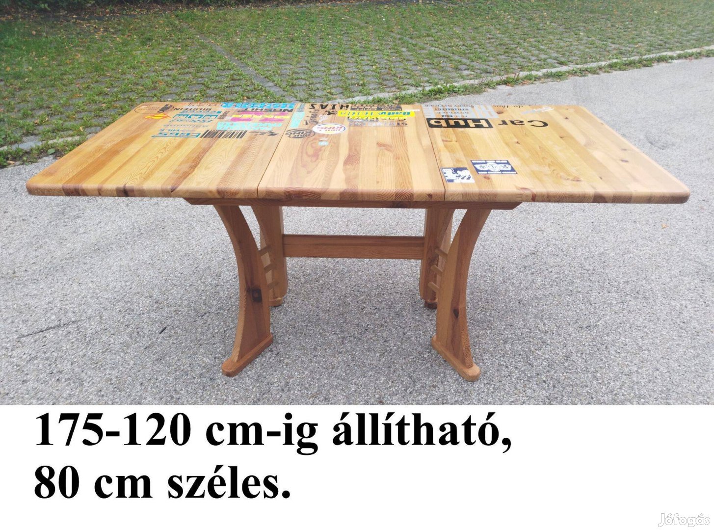 Étkezőasztal tömör fa bővíthető
