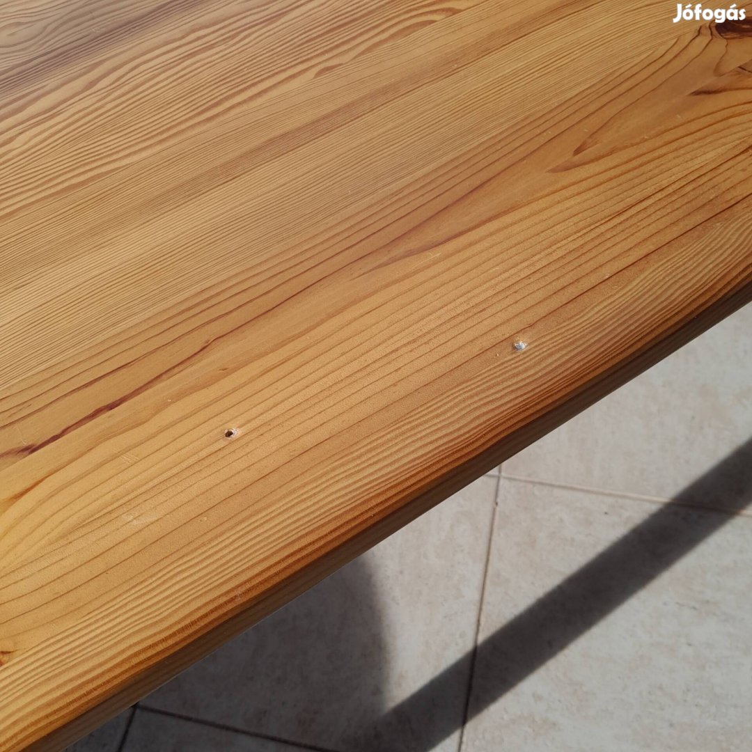Étkezőasztal vörösfenyő tömörfa újszerű 180 x 90 cm-es