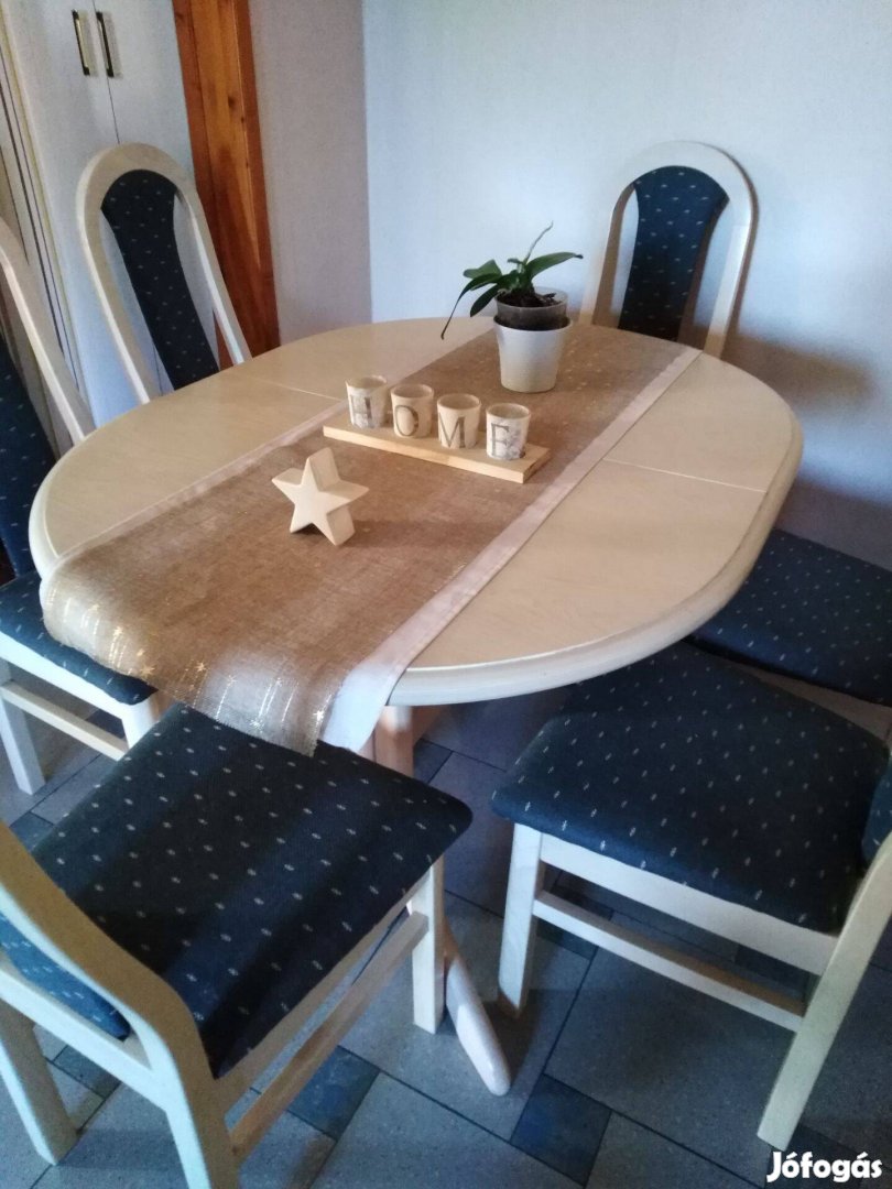 Étkezőgarnitúra 120X90 bővithető kőrisfa