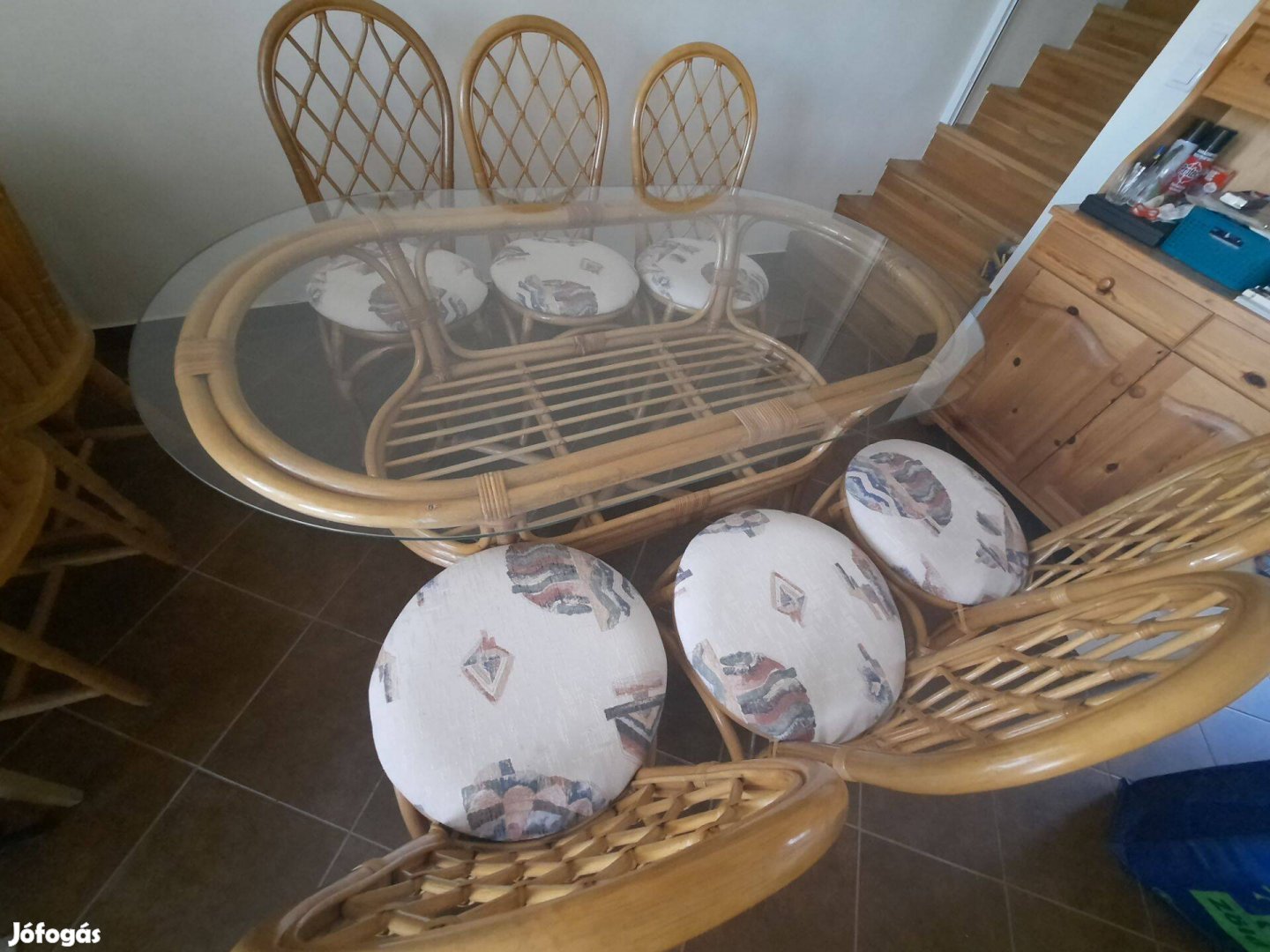 Étkezőgarnitúra rattan