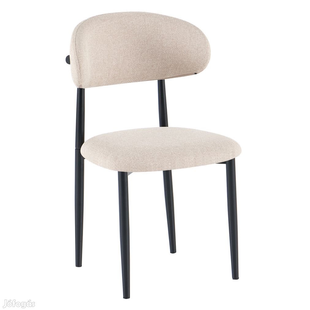 Étkezőszék, bézs szövetfekete, ZAJDA TYP 1