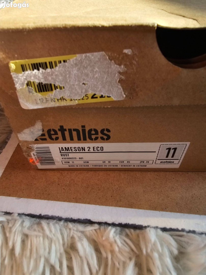 Etnies Jameson 2 Eco gördeszkás cipö új dobozos 45ös méret 29cm a bel