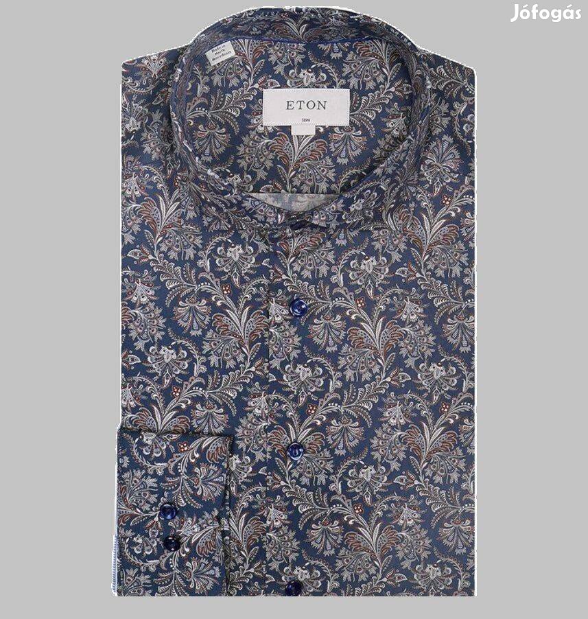 Eton Paisley Print ST Ffi Skandináv Slim Luxus Ing - Új - 40 - 200Eur