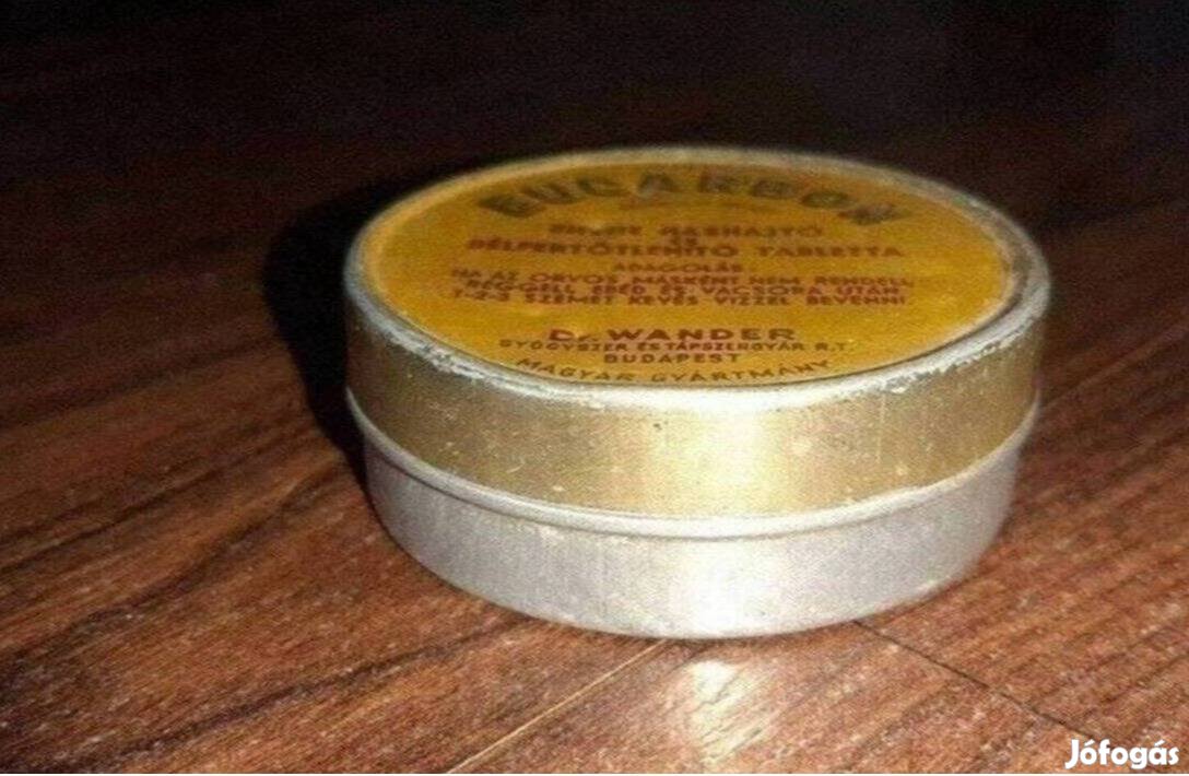 Eucarbon antik gyógyszeres doboz