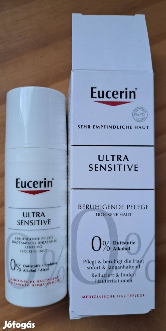 Eucerin Ultra Sensitive arcápoló krém száraz bőrre, 50ml