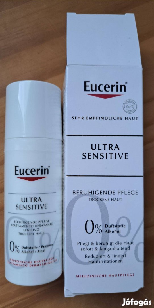 Eucerin Ultrasensitive arcápoló krém száraz bőrre, 50 ml