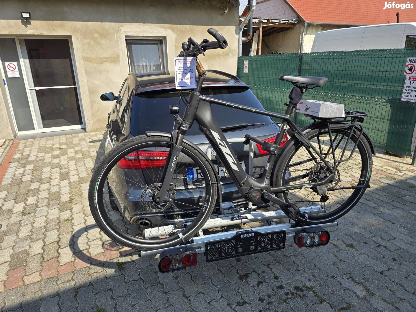 Eufab billenthető kerékpár szállító bicikli szállító ebike alkalmas