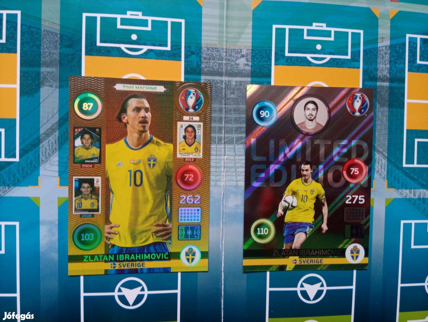 Euro 2016 Adrenalyn Zlatan Ibrahimovic kártya