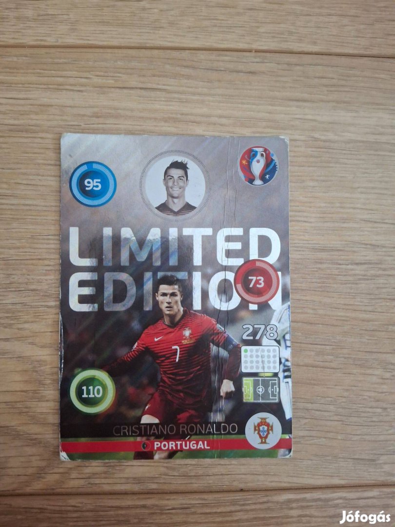 Euro 2016 XXL limited edition Ronaldo focis kártya
