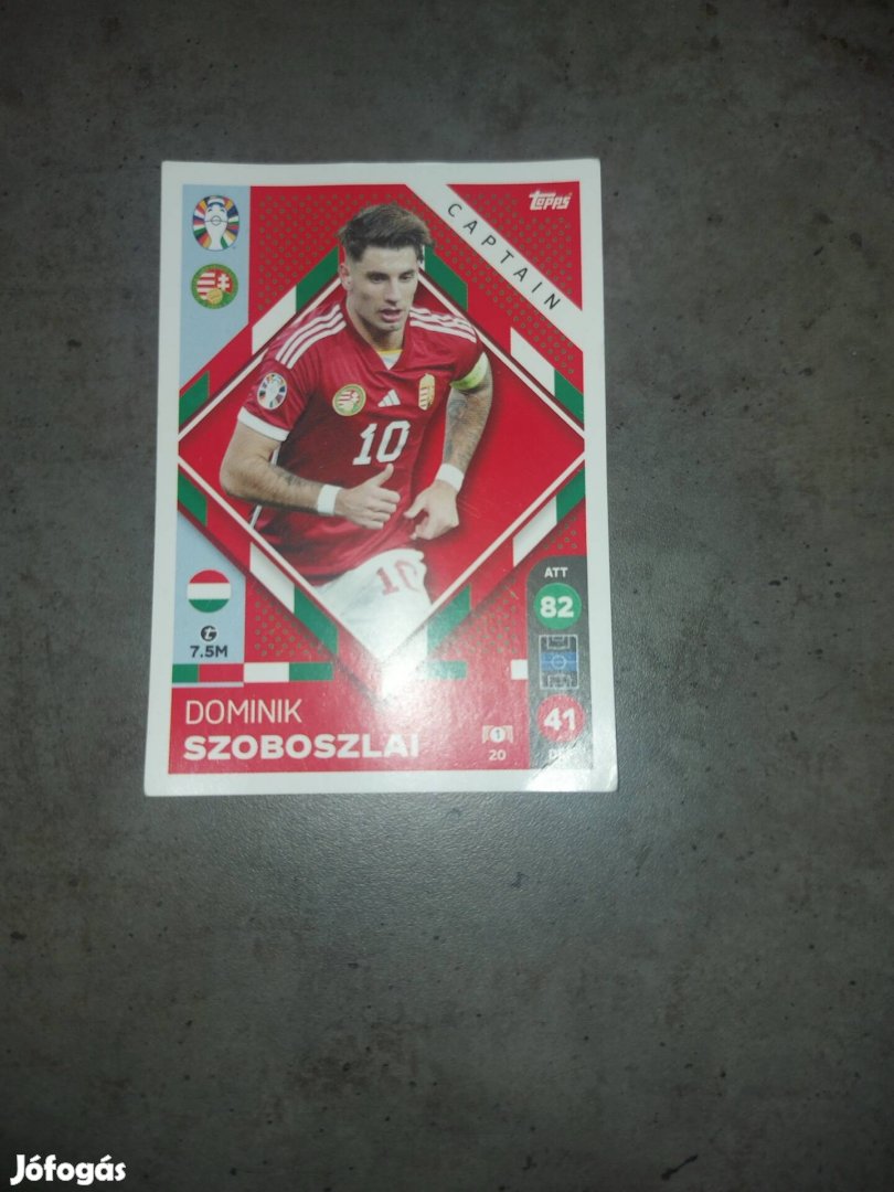 Euro 24 focis kártya Szoboszlai Dominik