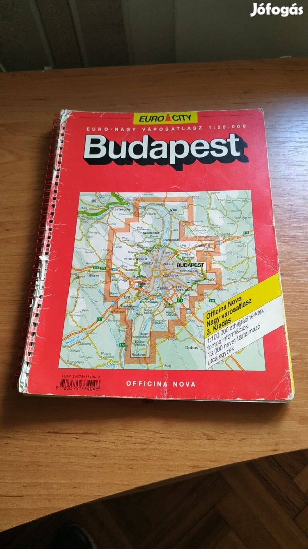 Euro City Budapest városatlasz, részletessége 1:20.000