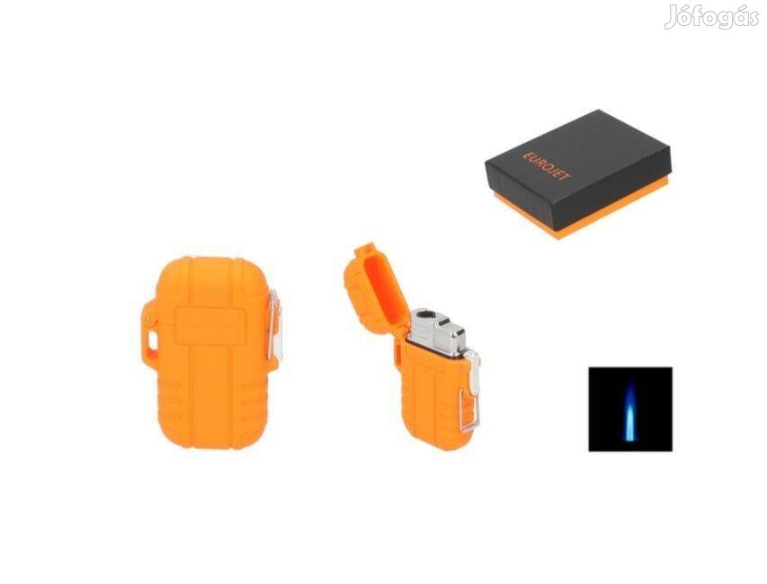 Eurojet szúrólángos vihargyújtó - narancssárga gumírozott