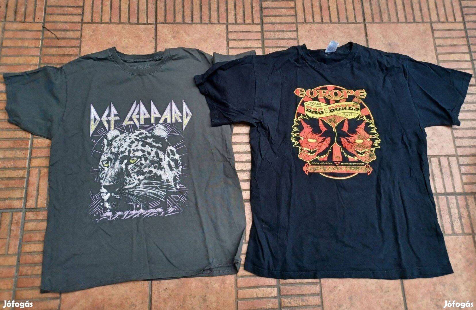 Europe póló Def Leppard póló L XL 2db