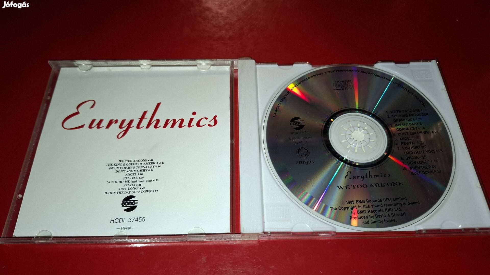 Eurythmics We too are one Cd 1989 Gong Hungary