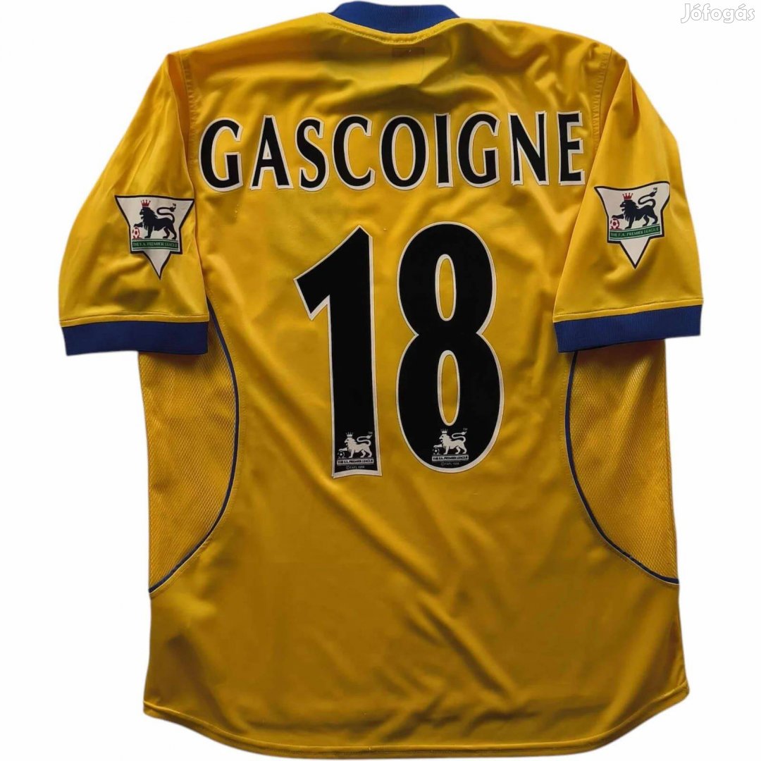 Everton 2000-01 Puma vendég Paul Gascoigne foci mez M-es