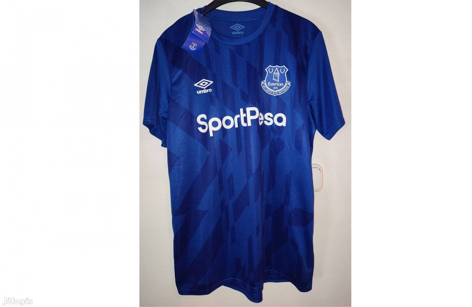 Everton eredeti Umbro új, címkés kék edzőmez (M)