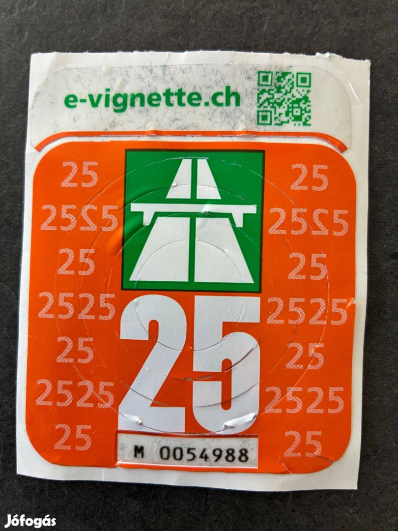 Éves svájci autópálya matrica eladó