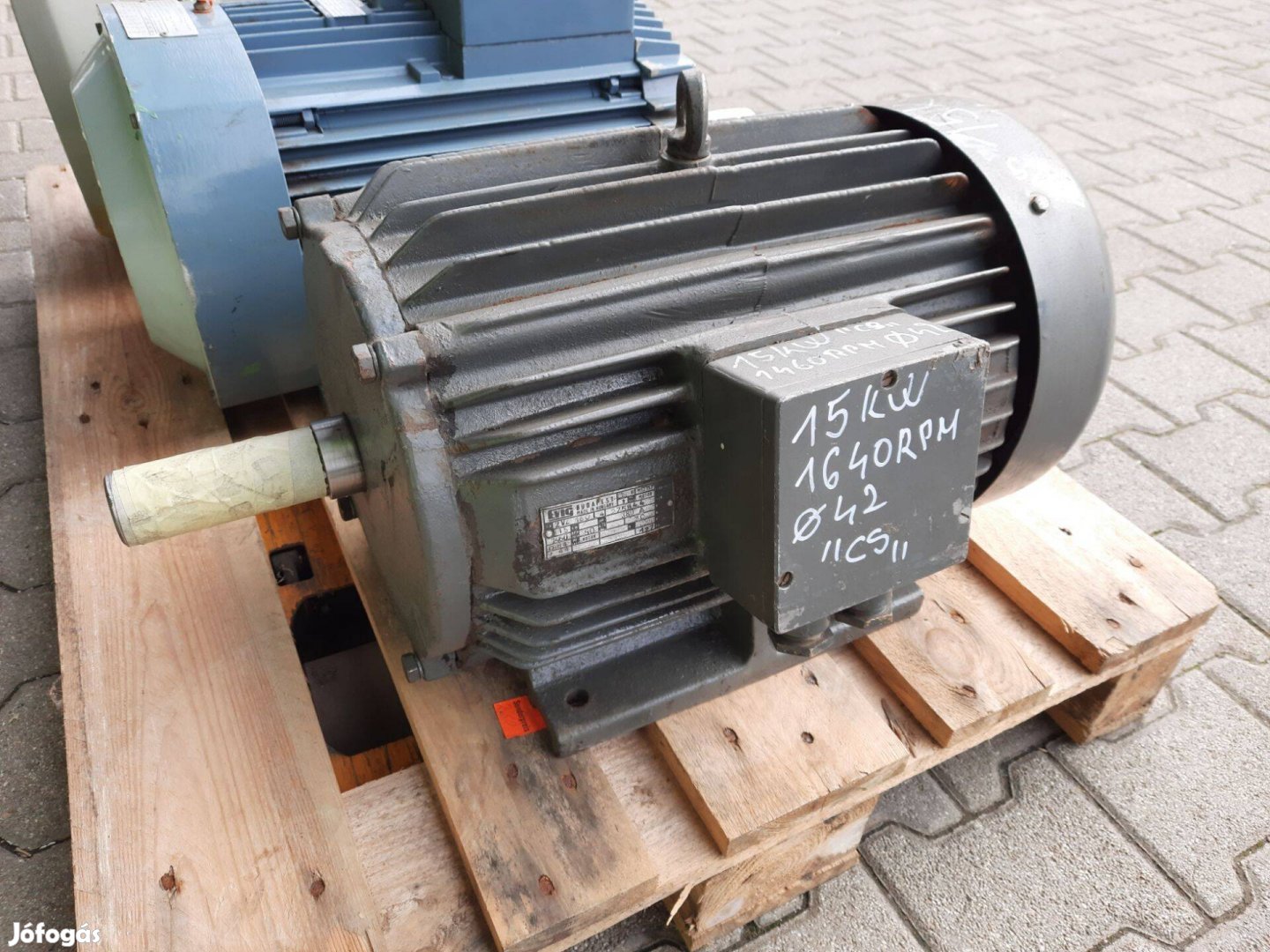 Evig villanymotor (azonosító: 7329) teljesítmény: 15kW, 1460 ford