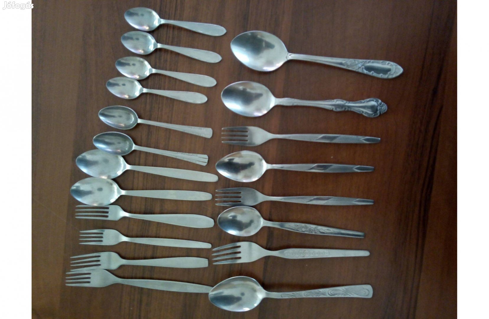 Evőeszközök, kanál-villa-kiskanál 20 db. Gyűjtőknek vagy