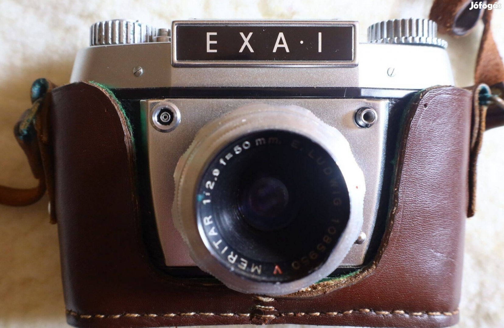 Exa I filmes fényképezőgép Meritar V 2,9/50 objektívvel működőképes