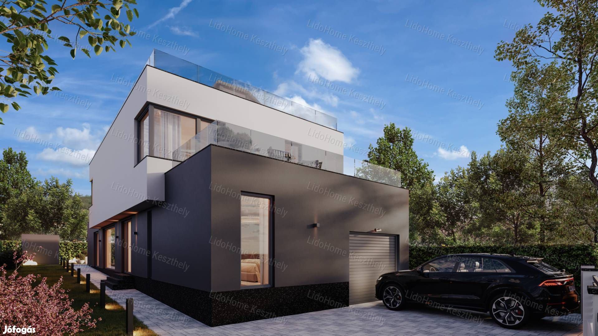 Exclusive, PANORÁMÁS, új építésű családi ház BALATONGYÖRÖKÖN eladó!