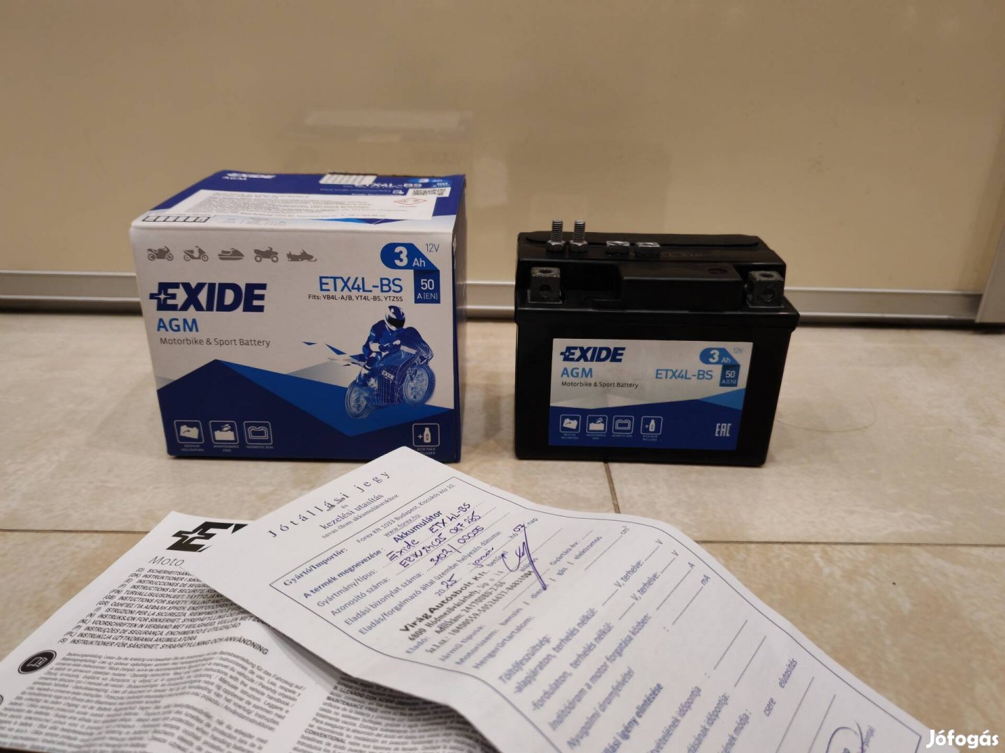 Exide 12V 3Ah motor akkumulátor, új! Garanciás