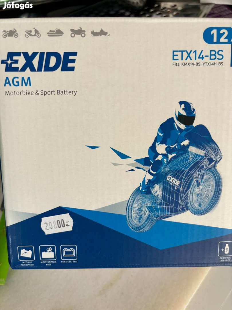 Exide ADM motor akkumulátor ETX14-BS Új