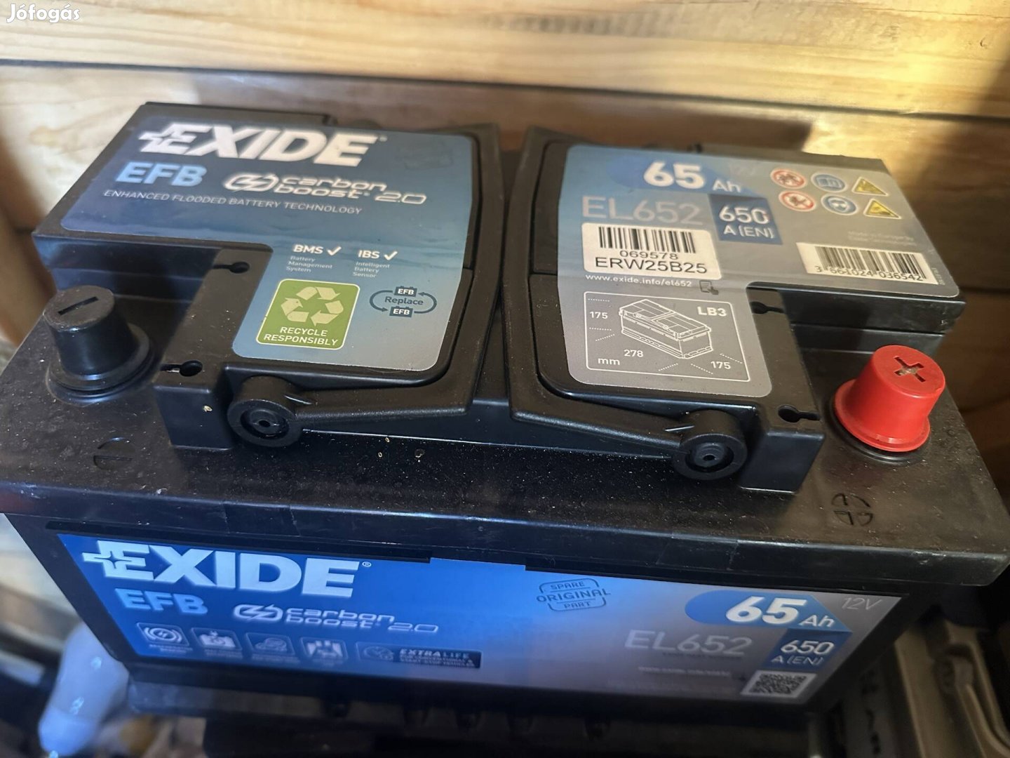 Exide EL652 efb 65ah akku új