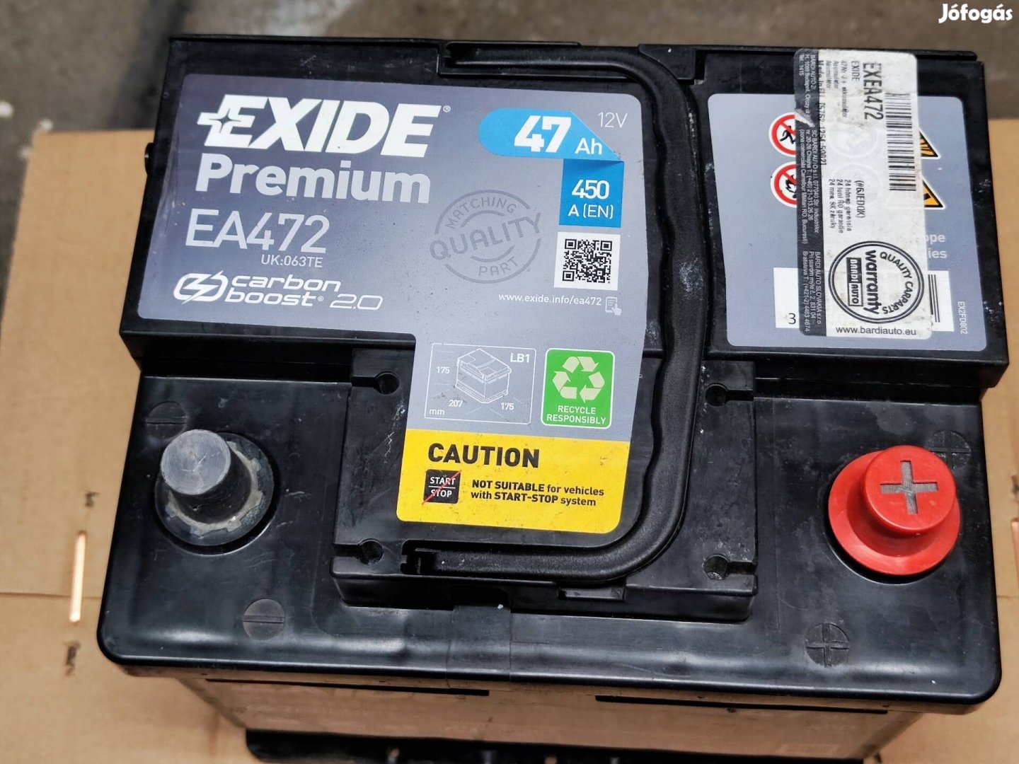 Exide Premium 47Ah autó akkumulátor 