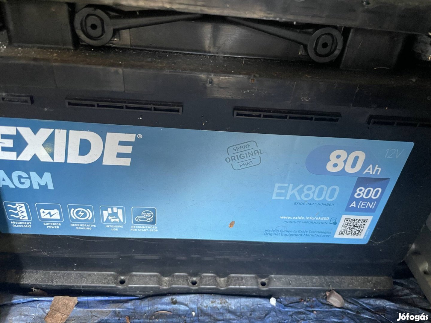 Exide agm 80ah akku ek800