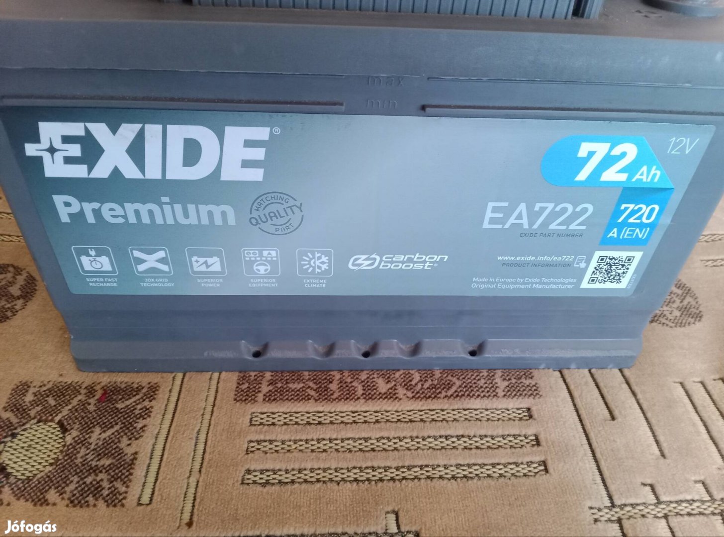 Exide autó akkumulátor.