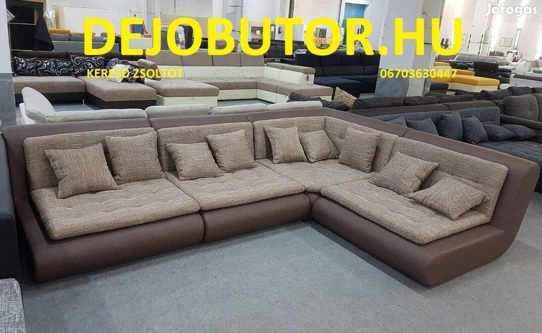 Exito sarok bútor kanapé ülőgarnitúra 340x240 cm rugós barna bézs