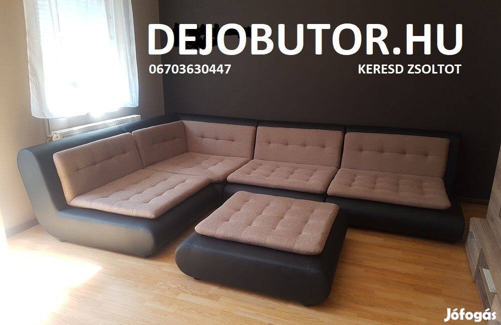 Exito sarok kanapé ülőgarnitúra barna 340x240 cm rugós fix bútor