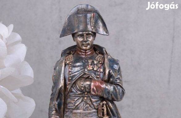Exkluzív Napoleon császár jelzett porcelán bronz szobor, vitrin dísz