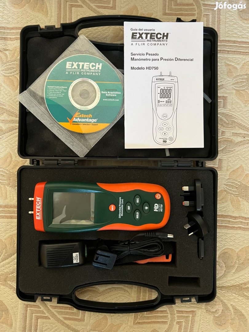 Extech HD-750 !Új! Kézi barométer műszer, kézi nyomásmérő